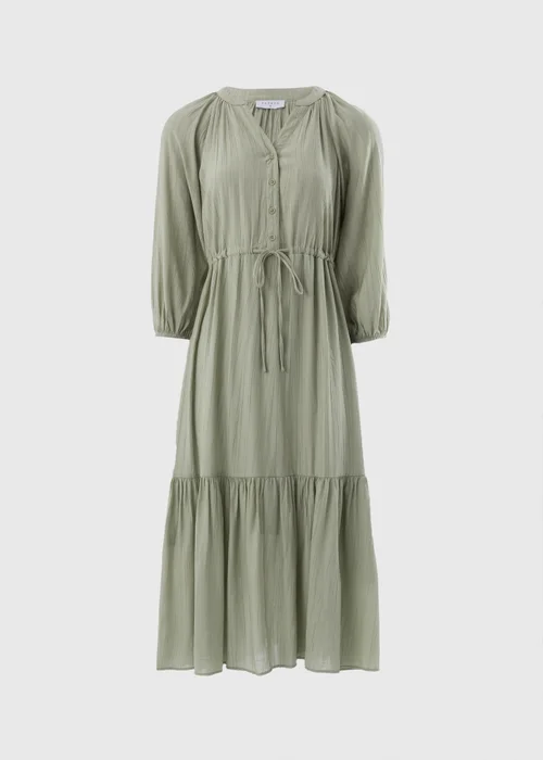 Sage Green Raglan Shirt Midi Dress - 8 Image 4