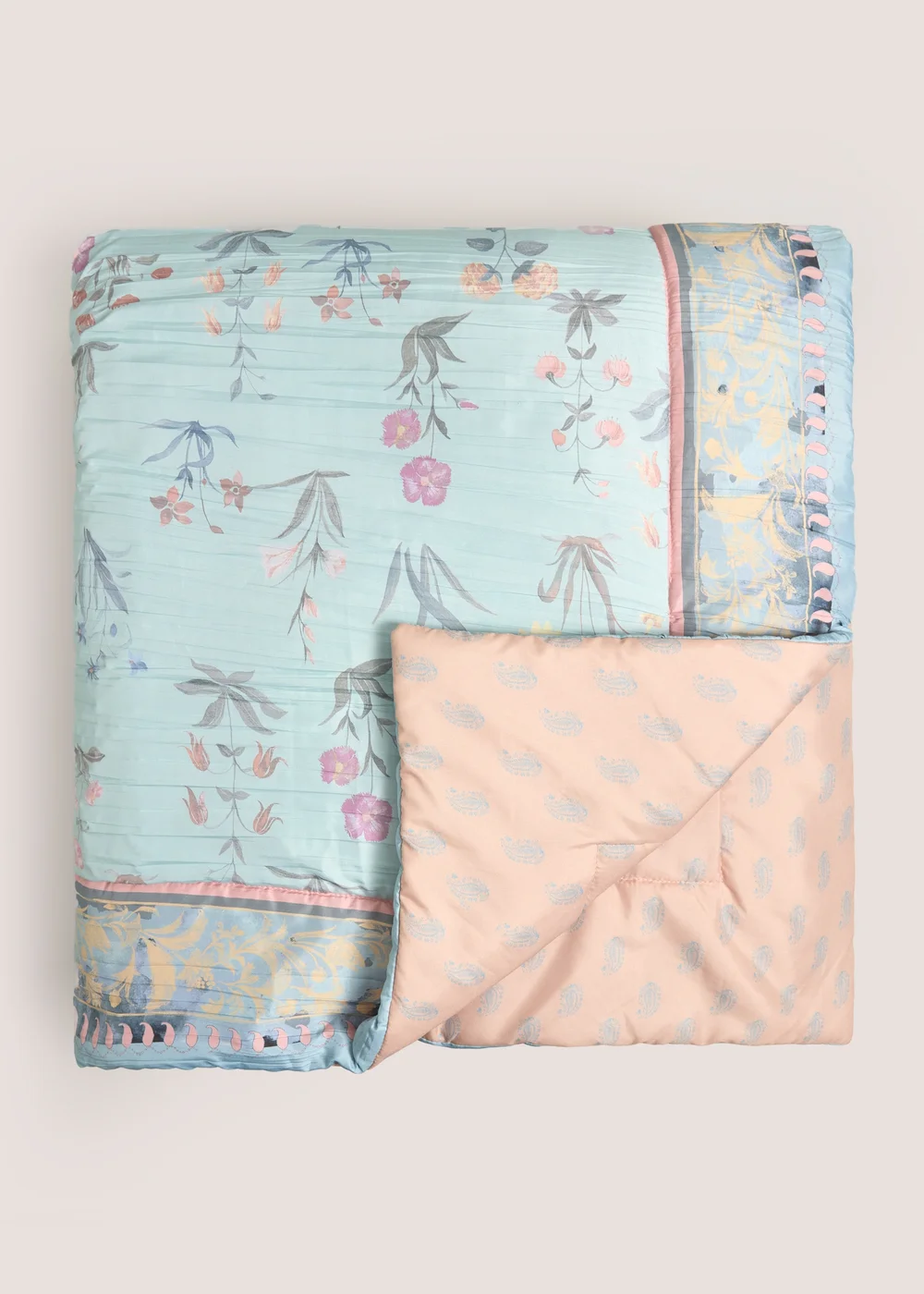 Multicolour Floral Elephant Bedspread Image 1