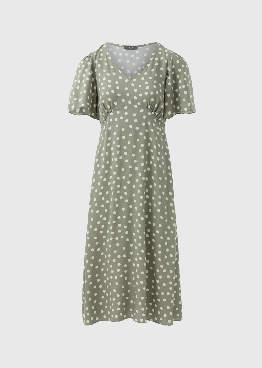 Green Spot Print Midi Tea Dress - 8 Image 4