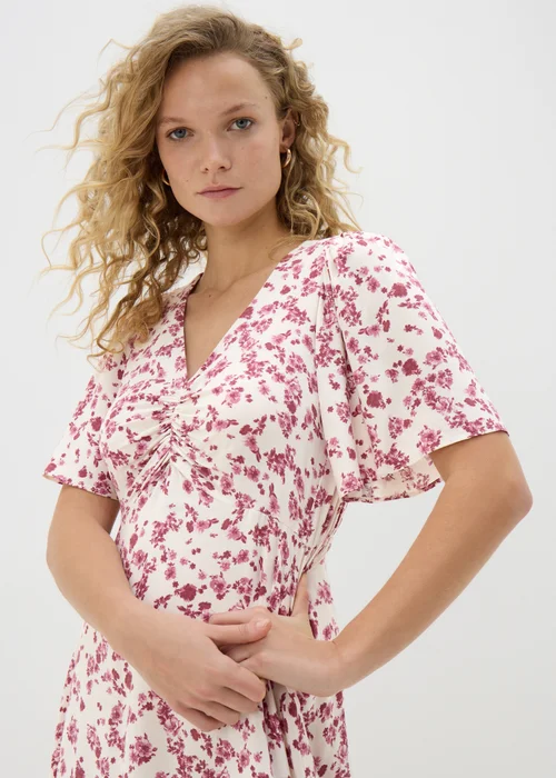 Pink Ditsy Floral Mini Tea Dress - 8 Image 2