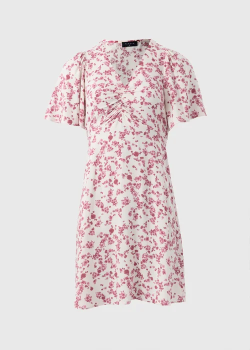 Pink Ditsy Floral Mini Tea Dress - 8 Image 4