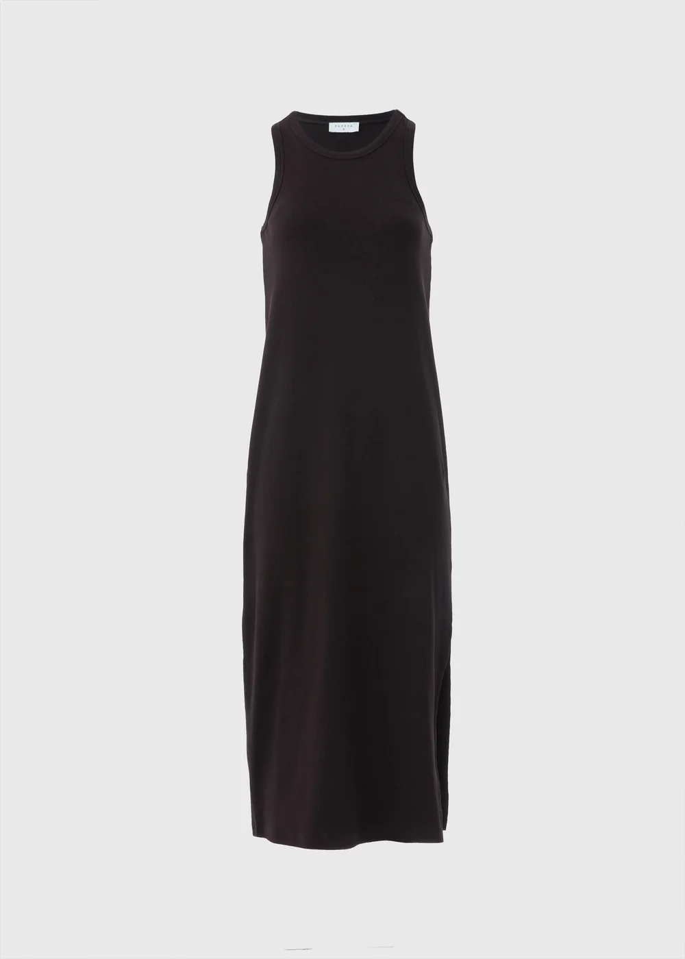Black Racer Back Ribbed Midi Dress - 8 Image 4