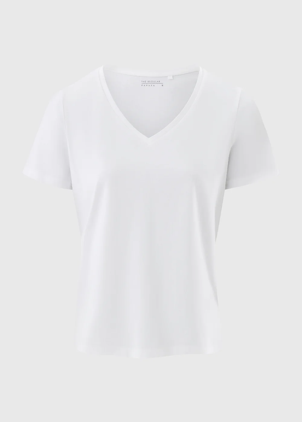 White V-Neck Regular Fit T-Shirt - 8 Image 4