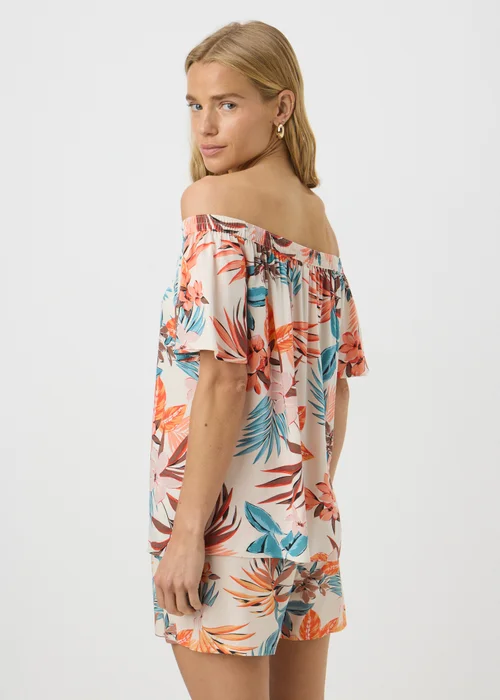 Cream Floral Bardot Top - 8 Image 2