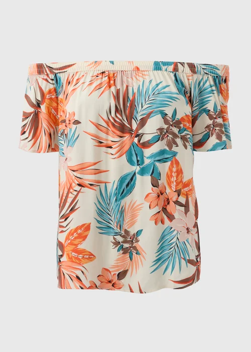 Cream Floral Bardot Top - 8 Image 3