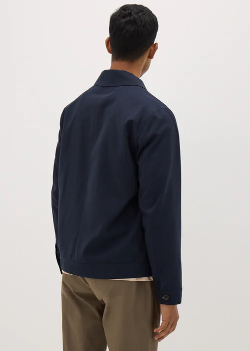 Navy Linen Blend Shacket - S Image 3