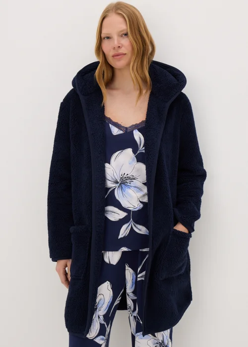 Navy Fleece Lounge Cardigan - Extra small Image 1