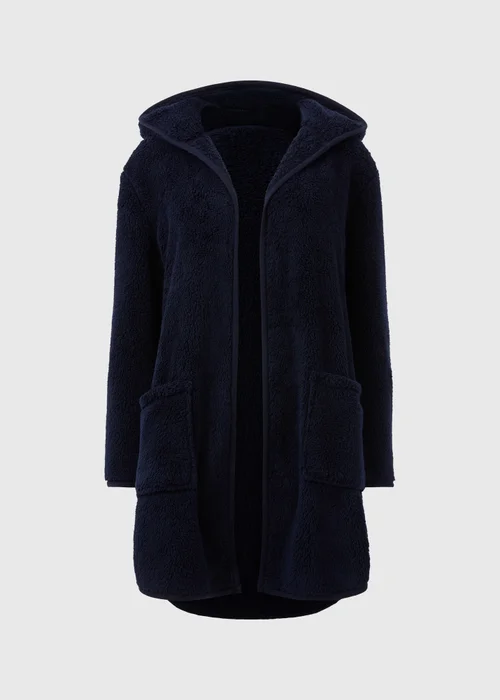 Navy Fleece Lounge Cardigan - Extra small Image 3