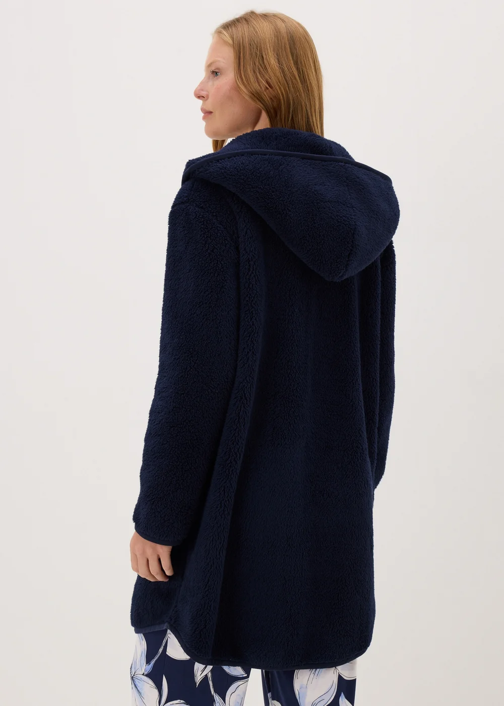 Navy Fleece Lounge Cardigan - Extra small Image 2
