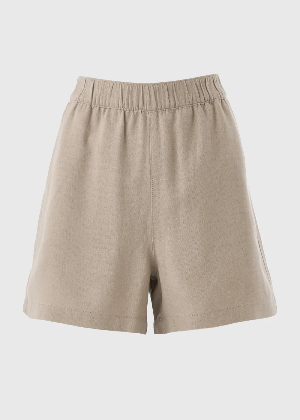 Stone Linen Blend Shorts - 8 Image 1