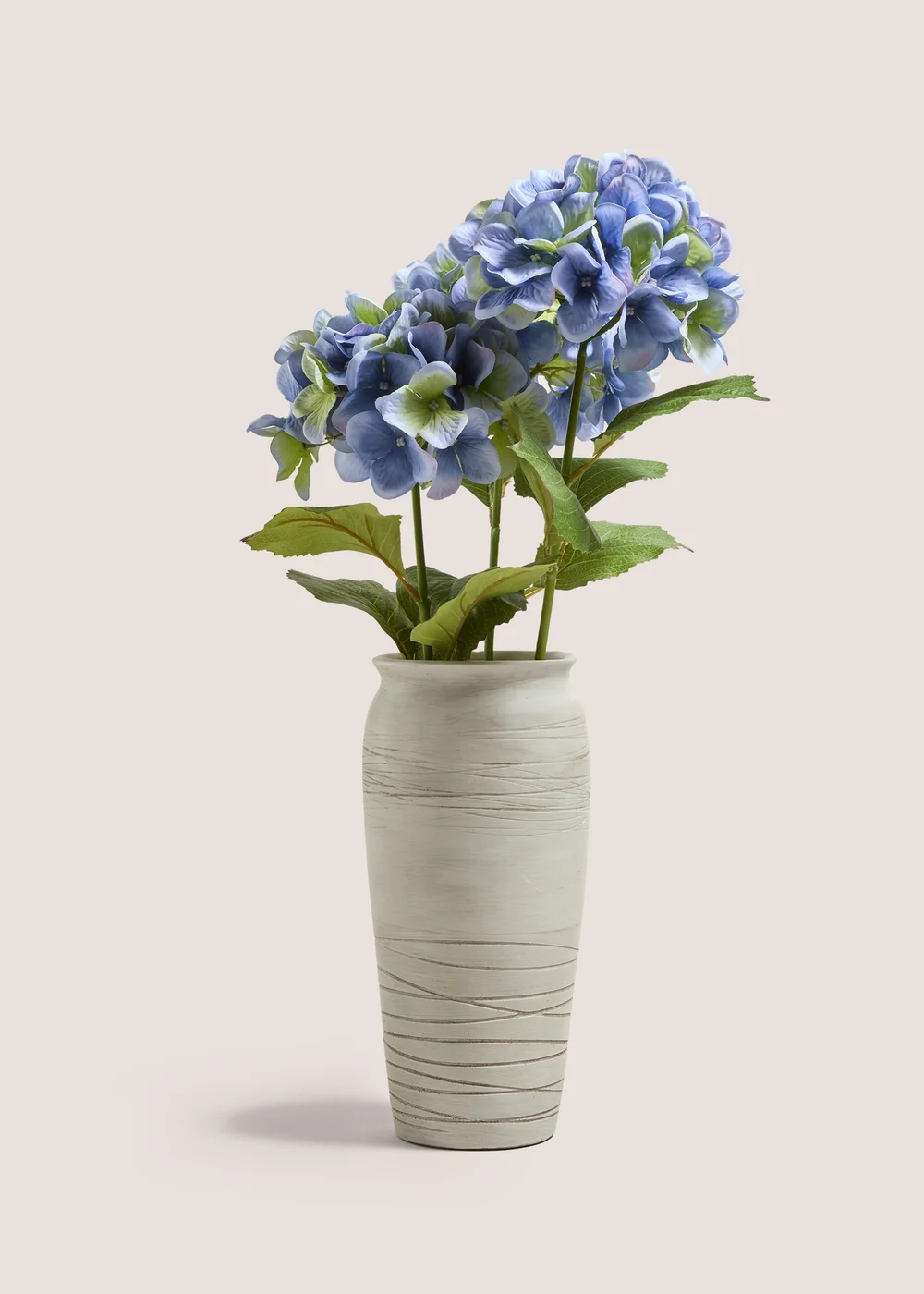Blue Faux Hydrangea In Vase Image 1