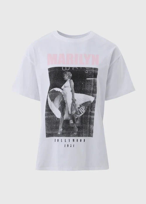 White Marilyn T-Shirt - S Image 3