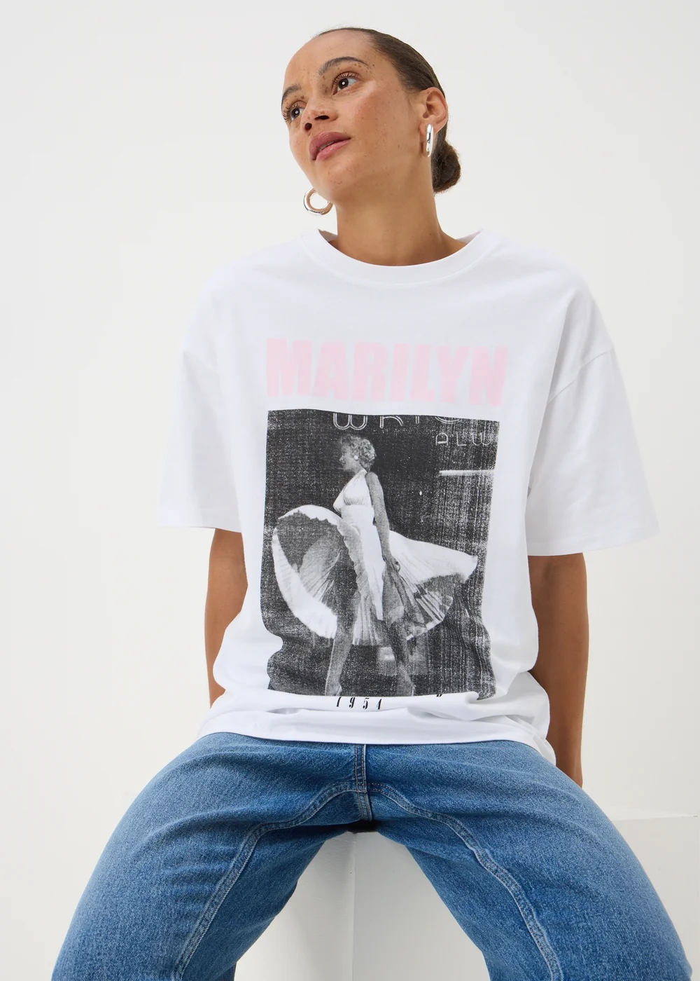 White Marilyn T-Shirt - S Image 1