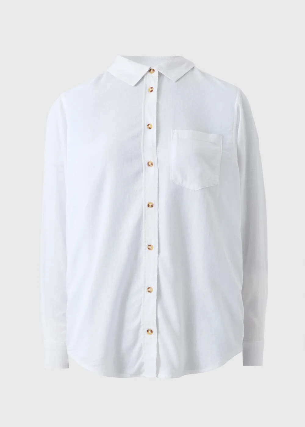 White Linen Blend Shirt - 8 Image 4