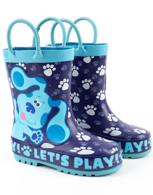 Blue's Clues & You! Boys Blue Let's Play Print Wellies (4 - 10 Younger) - Size 4 Infants Image 1