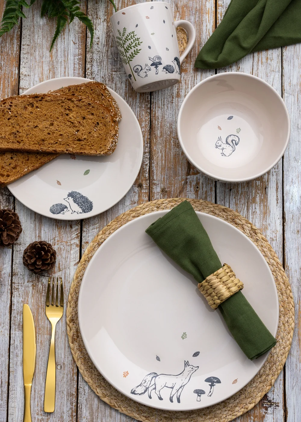 Price & Kensington Woodland Dinner Plates x4 (26.5cm) - One Size Image 5