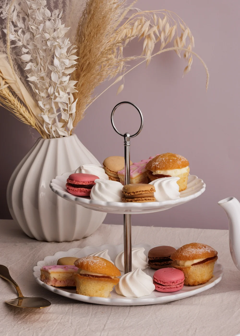 Price & Kensington Luxe 2 Tier Cake Stand White - One Size Image 2
