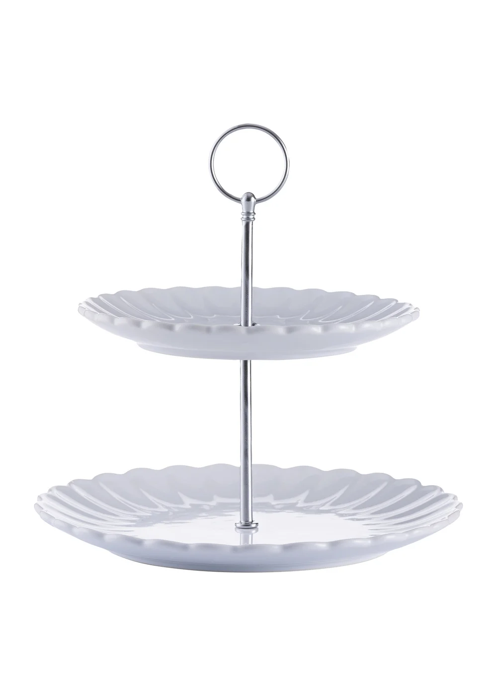 Price & Kensington Luxe 2 Tier Cake Stand White - One Size Image 1