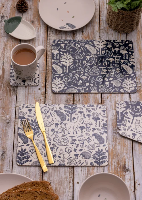 Price & Kensington Woodland 8 Piece Placemat and Coaster Set - One Size Image 2