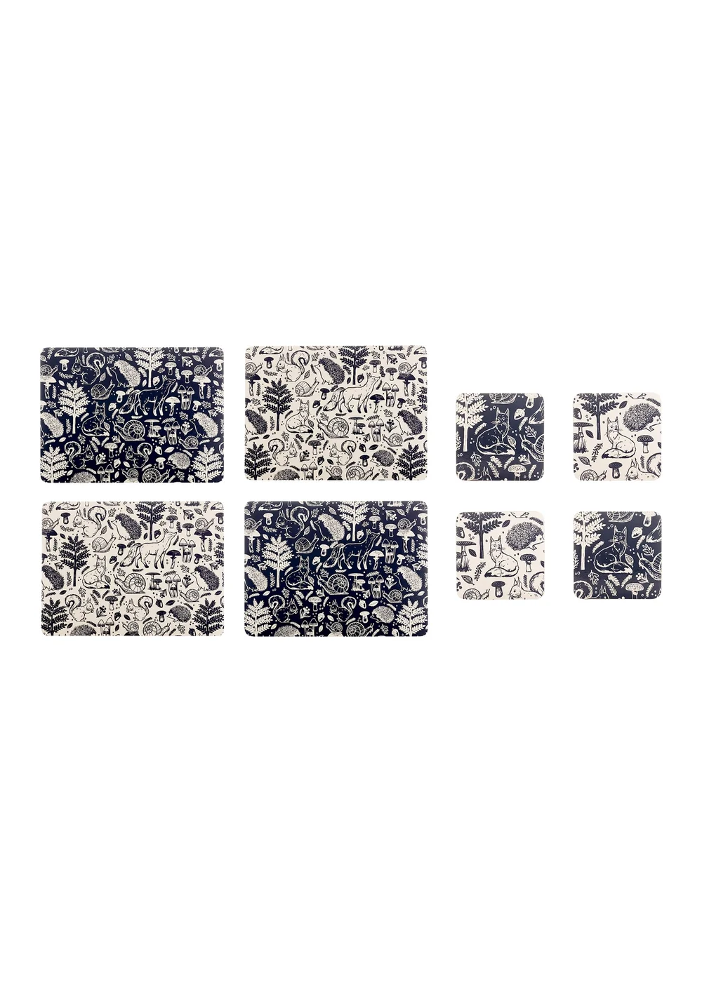 Price & Kensington Woodland 8 Piece Placemat and Coaster Set - One Size Image 1