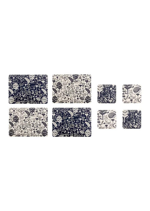 Price & Kensington Woodland 8 Piece Placemat and Coaster Set - One Size Image 1