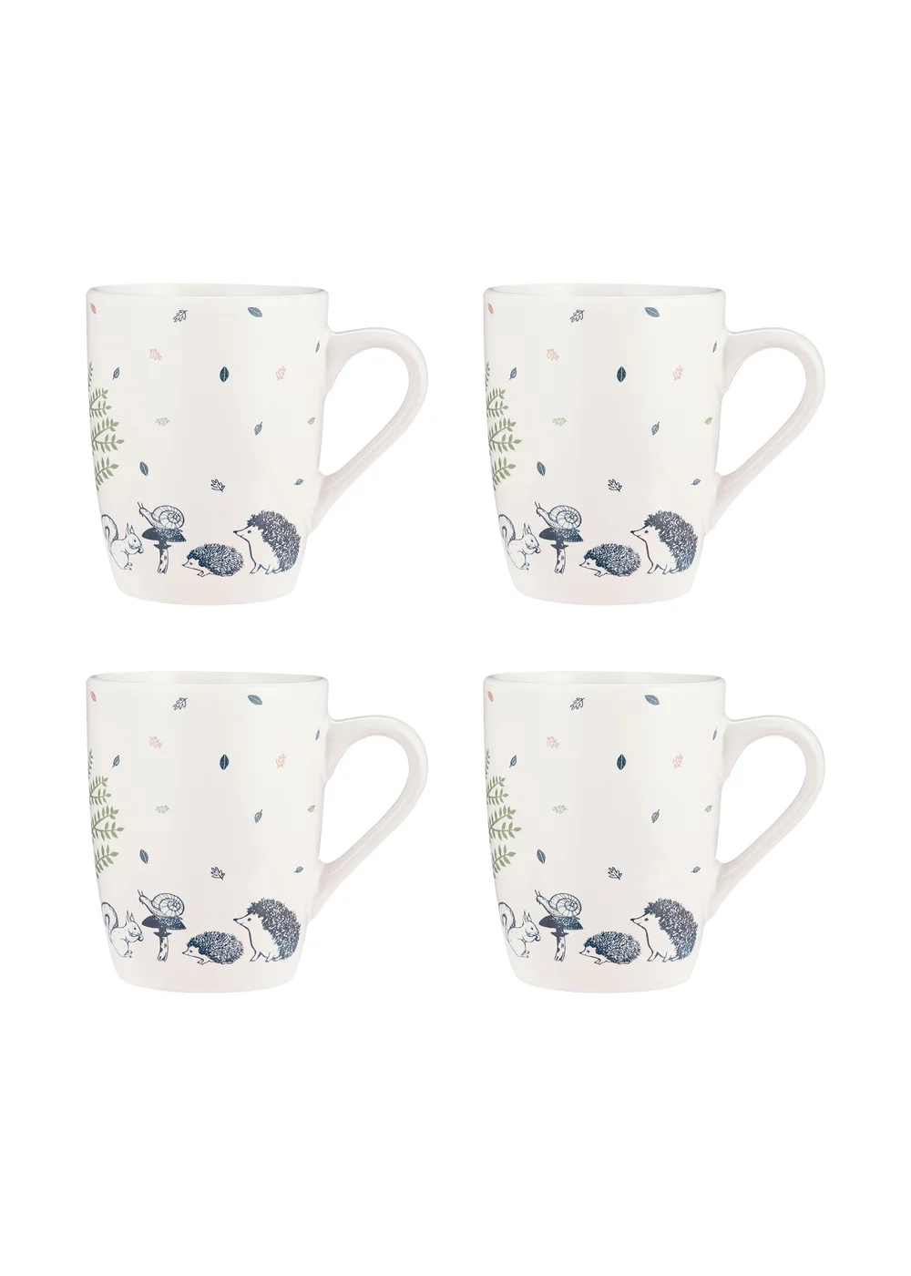 Price & Kensington Woodland Mugs x4 (33cl) - One Size Image 1