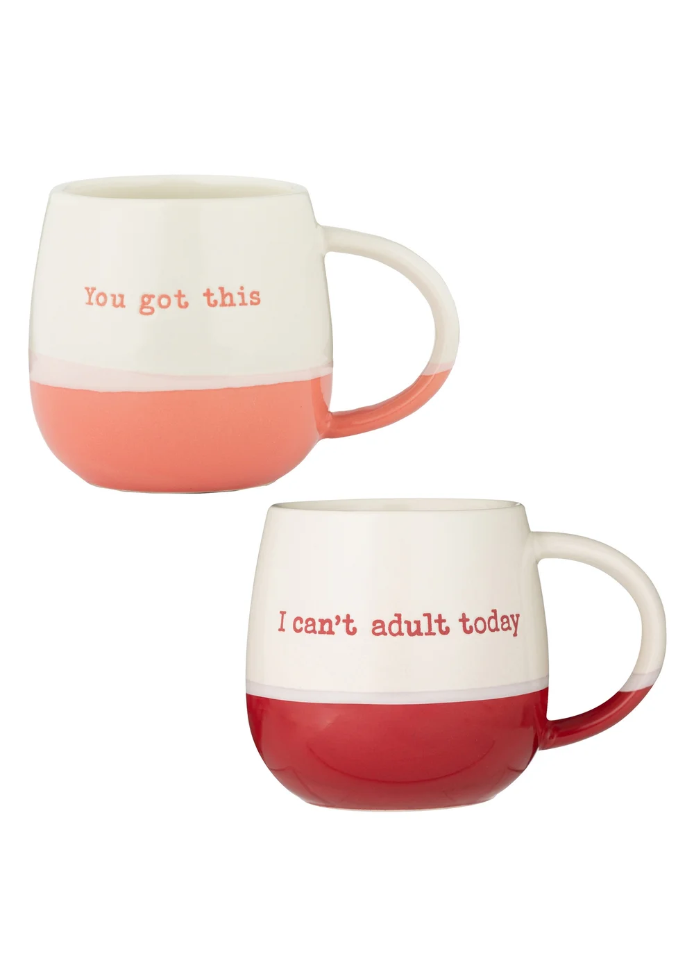 Price & Kensington Slogan Mugs Red and Coral - One Size Image 1