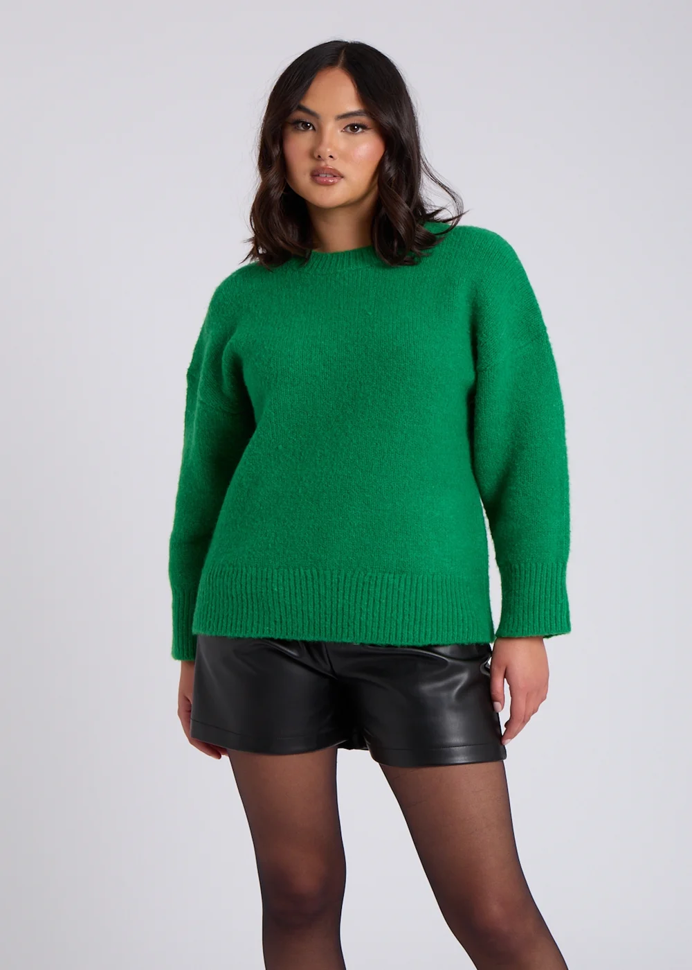 Urban Bliss Green Wool Blend Jumper - Small Image 2