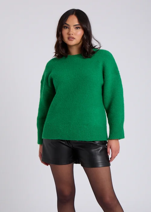 Urban Bliss Green Wool Blend Jumper - Small Image 2