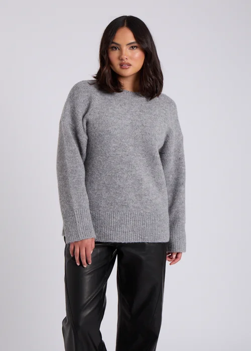 Urban Bliss Grey Wool Blend Crew Neck Jumper - S Image 3