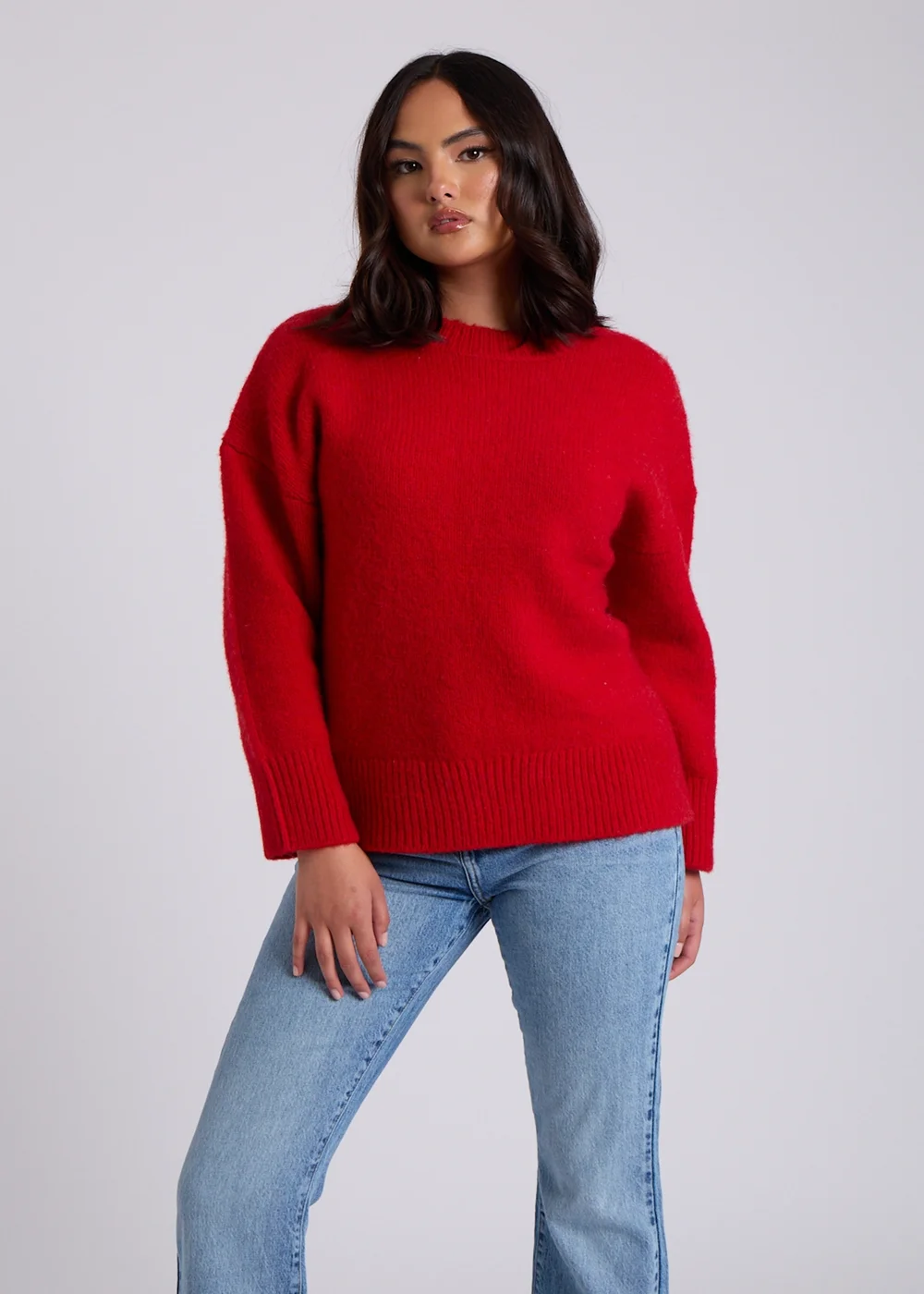 Urban Bliss Red Wool Blend Jumper - Small Image 3