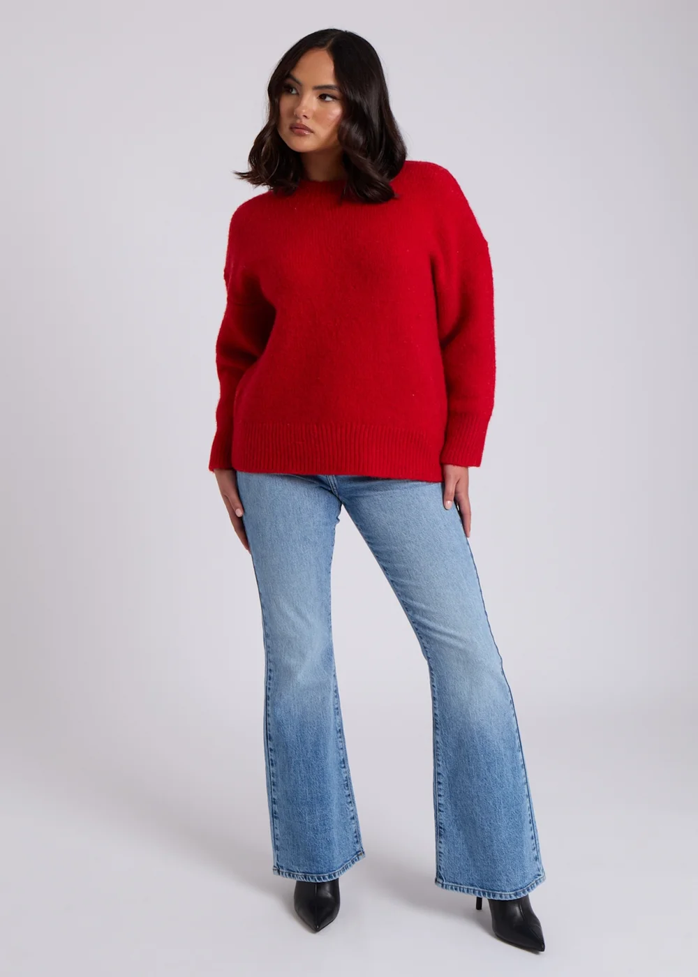 Urban Bliss Red Wool Blend Jumper - Small Image 1