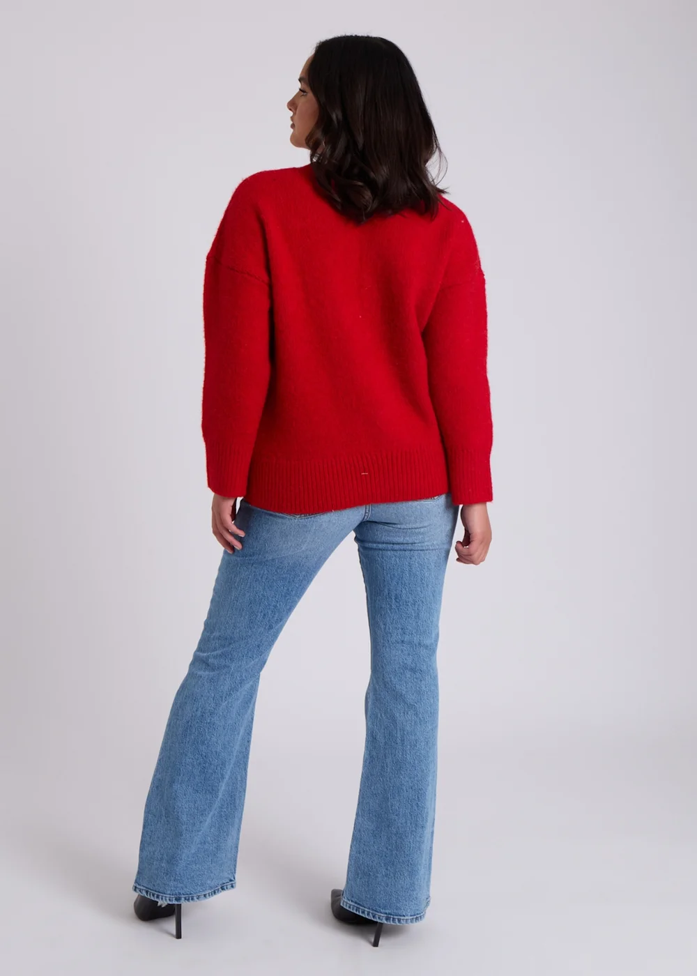 Urban Bliss Red Wool Blend Jumper - Small Image 4
