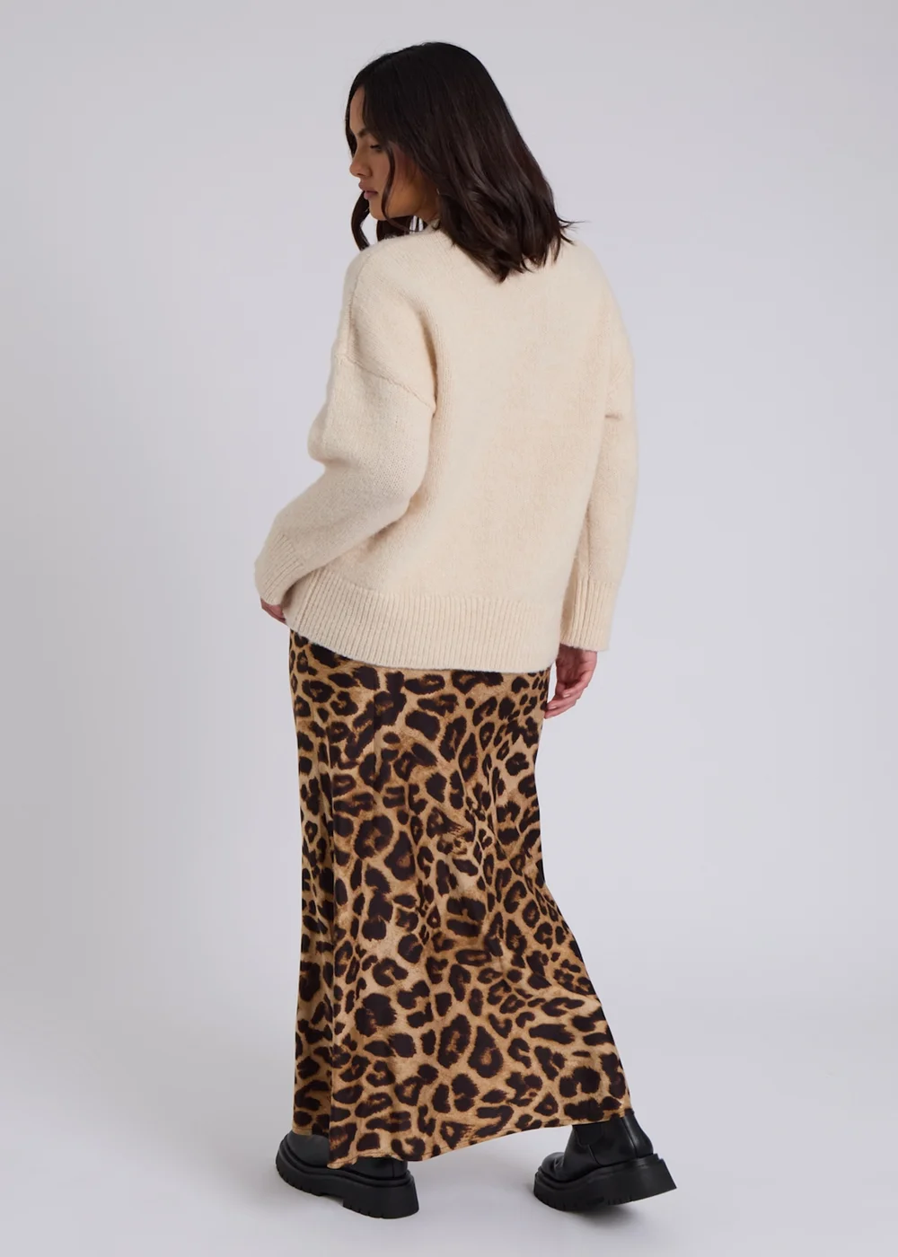 Urban Bliss Cream Wool Blend Crew Neck Jumper - S Image 4