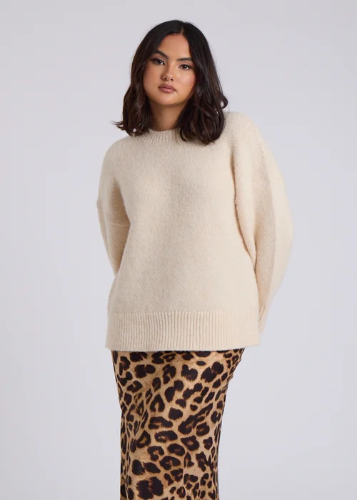 Urban Bliss Cream Wool Blend Crew Neck Jumper - S Image 2