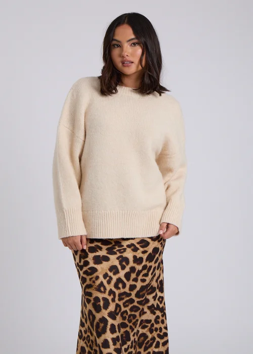 Urban Bliss Cream Wool Blend Crew Neck Jumper - S Image 3