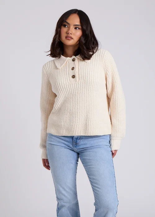 Urban Bliss Cream Chenile Button Jumper - S Image 2
