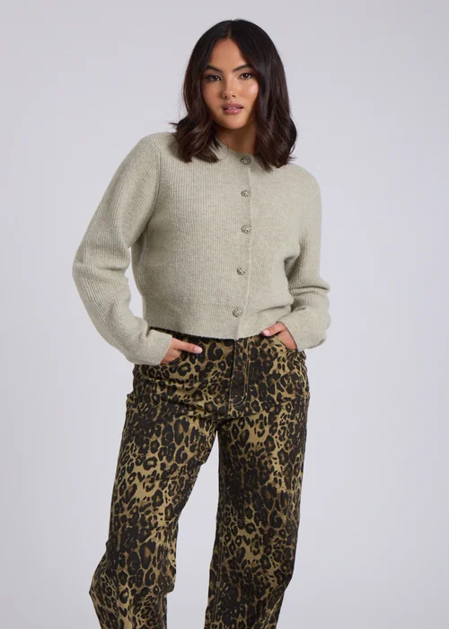 Urban Bliss Sage Floral Button Cardigan - S Image 2