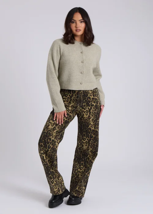 Urban Bliss Sage Floral Button Cardigan - S Image 3