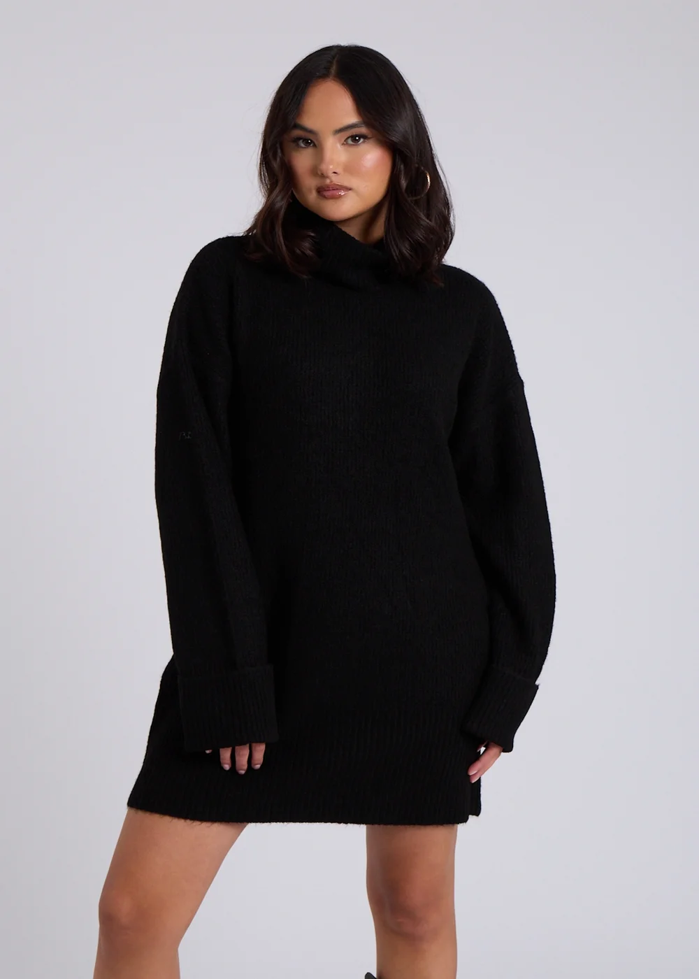 Urban Bliss Black Mini Roll Neck Dress - S Image 3