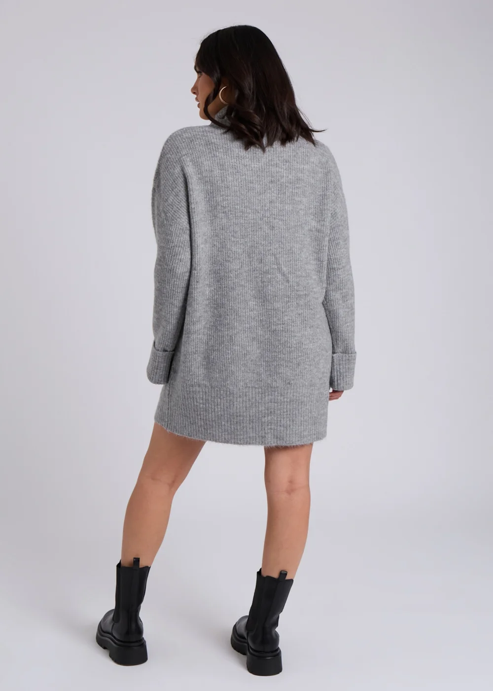 Urban Bliss Grey Mini Roll Neck Dress - S Image 4