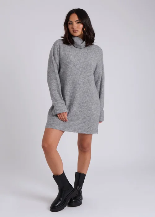 Urban Bliss Grey Mini Roll Neck Dress - S Image 3