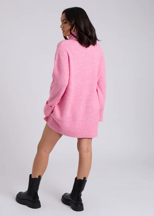 Urban Bliss Pink Mini Roll Neck Dress - S Image 4