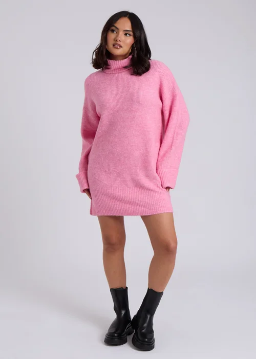 Urban Bliss Pink Mini Roll Neck Dress - S Image 2