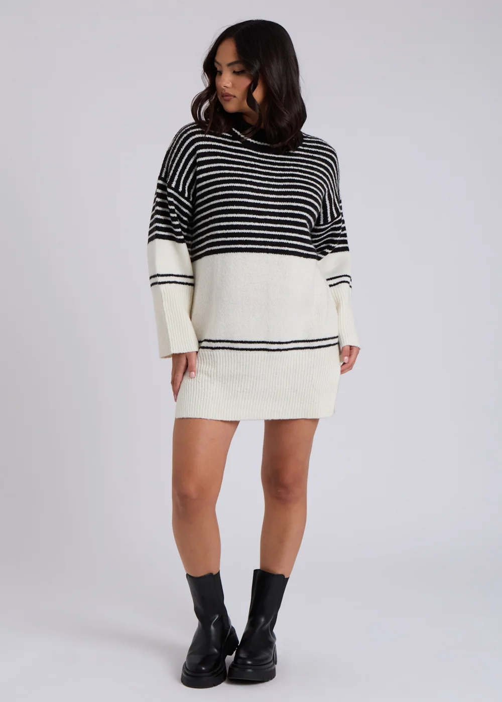 Urban Bliss Black Stripe Mini Dress - S Image 1