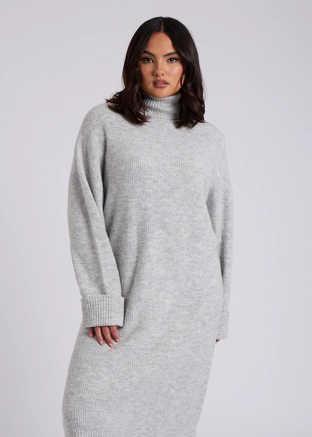 Urban Bliss Black Roll Neck Midi Dress - S Image 3