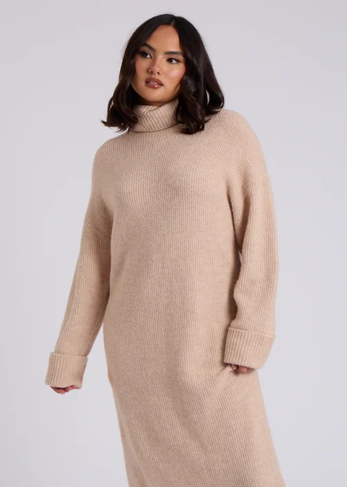 Urban Bliss Camel Midi Roll Neck Dress - S Image 2