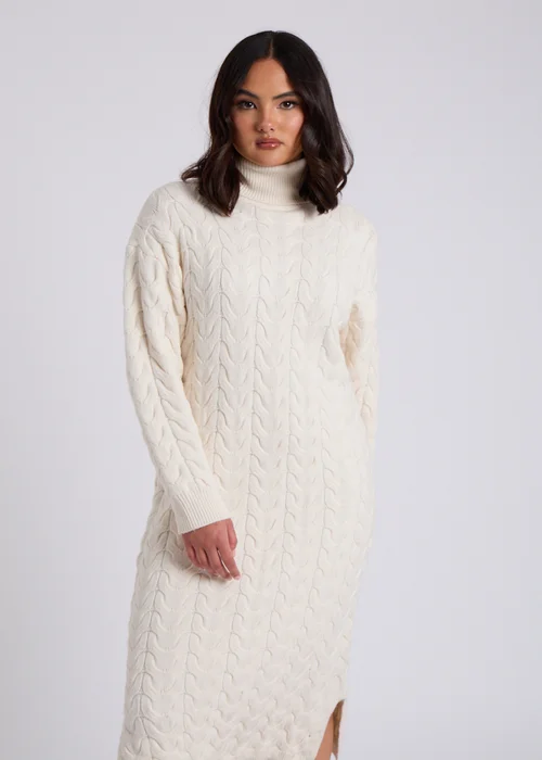 Urban Bliss Cream Ascot Longline Dress - Size 8 Image 3