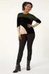 Roman Khaki Petite Colour Block Stripe Knit Jumper - Size 14 Image 3