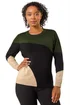 Roman Khaki Petite Colour Block Stripe Knit Jumper - Size 14 Image 1